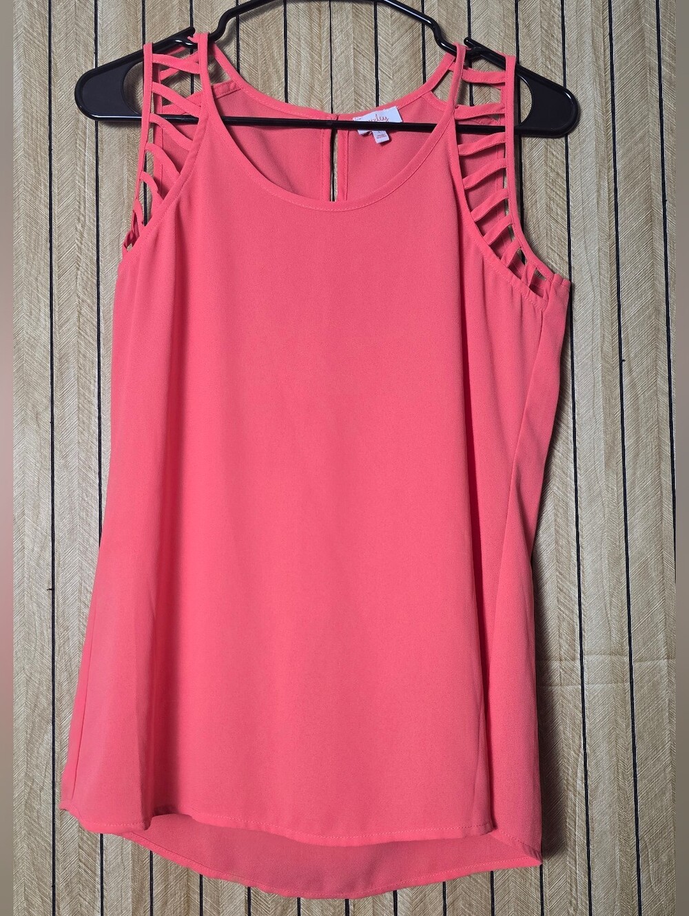 Pixley Coral Ladder-Shoulder Sleeveless Cami